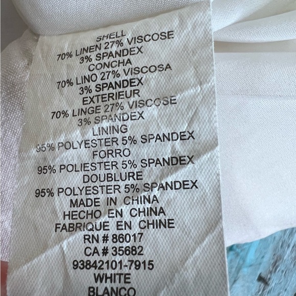 Bebe White Linen Shorts Size 8​ - Picture 9 of 9